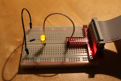 LED on extension board